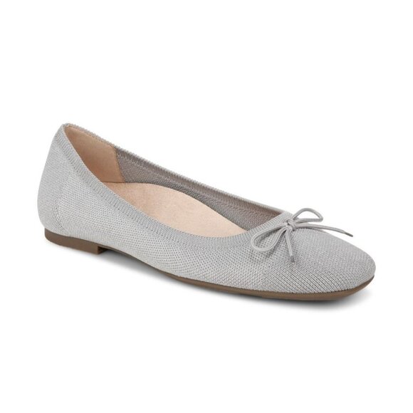VIONIC Klara Knit Light Silver Ballet Flats Size 6.5 NEW New in box - Picture 1 of 7
